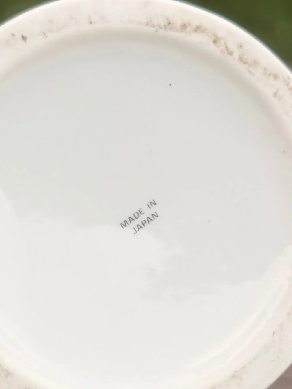 Vintage MCM White Porcelain Teapot with Hummingbird & Pink Lily Flowers Japan